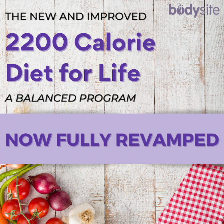 2200 Calorie Diet For Life Patient Education Plan For A Balanced