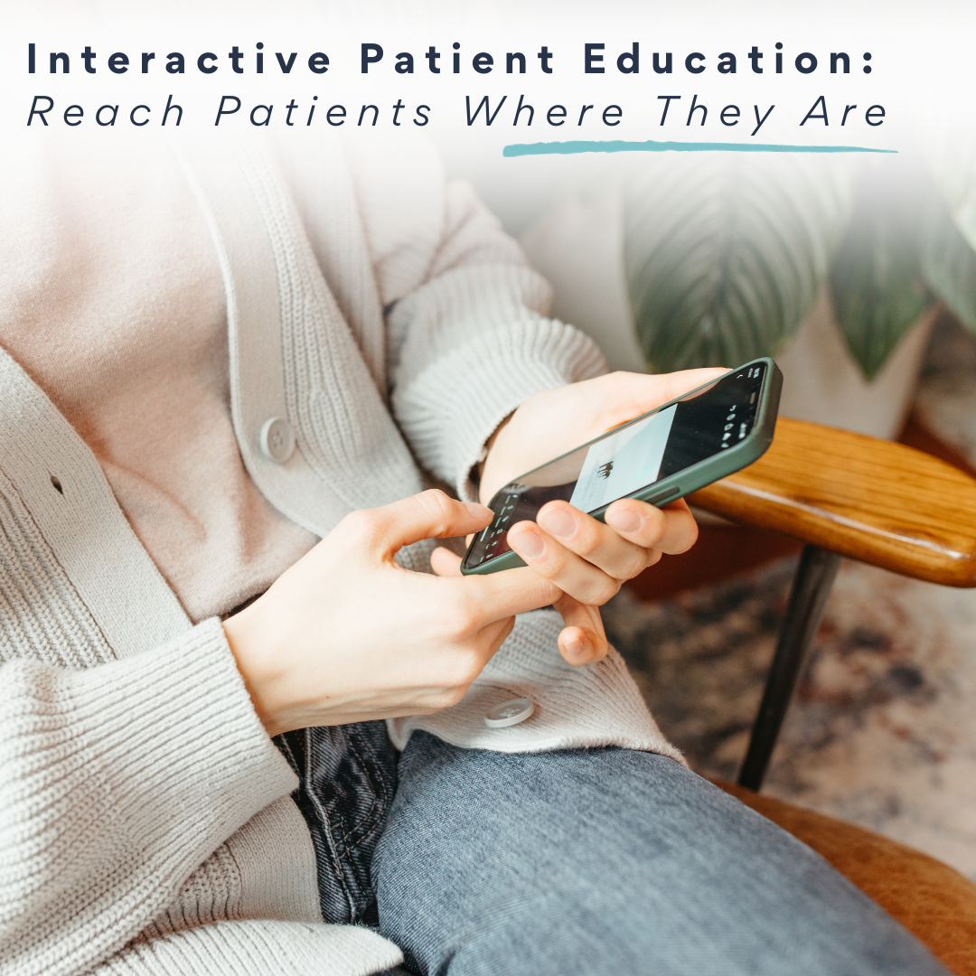 patient using interactive patient education tool